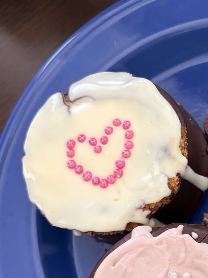 ハート光る　生　チョコパイ
